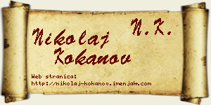 Nikolaj Kokanov vizit kartica